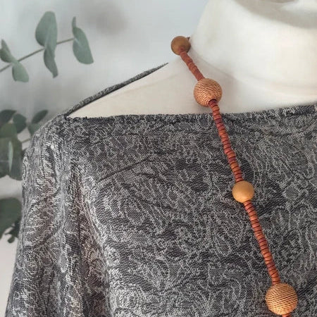 Handmade Silver lining Pashmina Crop Top